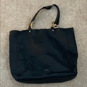 Ralph Lauren Black Leather Tote